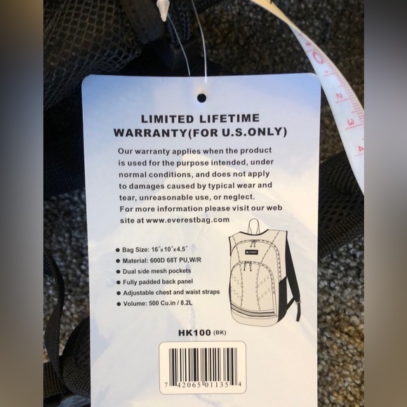 NWT Everest backpack - Picture 2 of 9